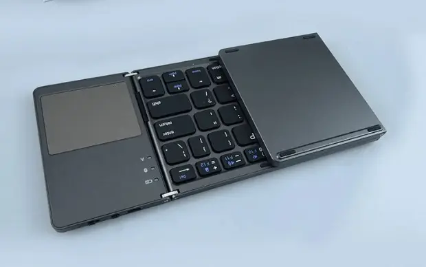 Teclado Plegable Bluetooth con Panel Tactil (Negro)