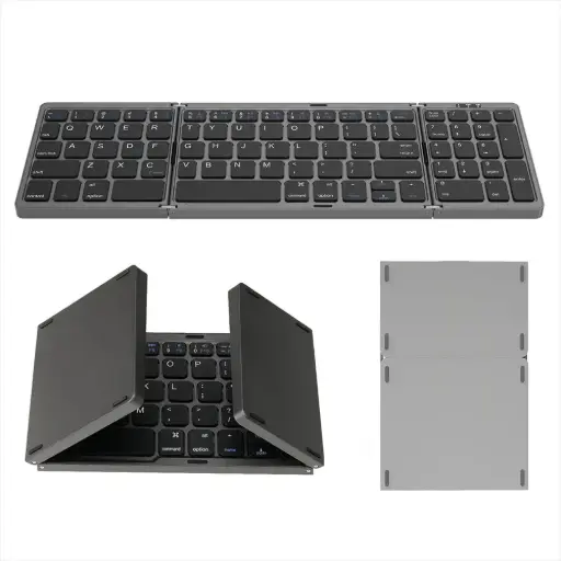 Teclado plegable inalámbrico Bluetooth 3 Pliegues